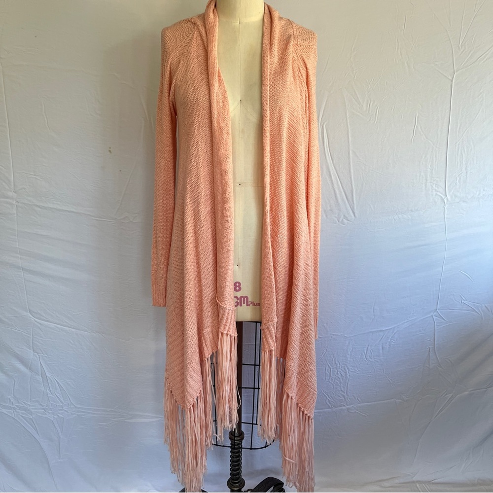 Forever 21 Pink Cardigan Sweater with Shawl Collar